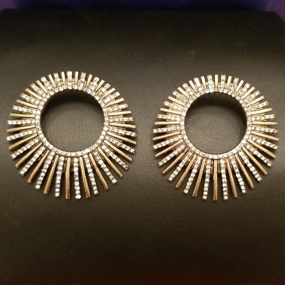 Pave Hoop Earrings - Picture 1 of 6